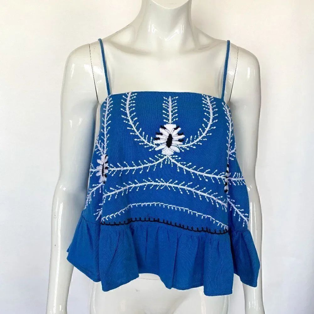 Piper by Townsen Embroidered Ruffle Top